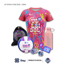Cargar imagen en el visor de la galería, KIT OFICIAL - FESTIVAL INFANTIL Y JUVENIL DE VOLEIBOL 2026 - FEST - Dama - Coral (Rosa)
