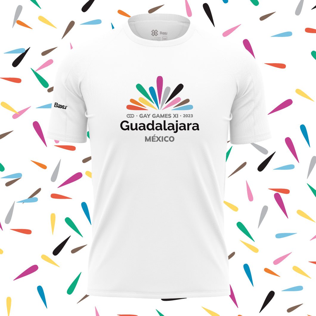 Playera Baxu - Gay Games Guadalajara - (Basics) - Sport Sec - Blanco