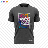 Playera Unisex Voleibol - Baxu - E Motion - Volley Flow - Marino Jaspe