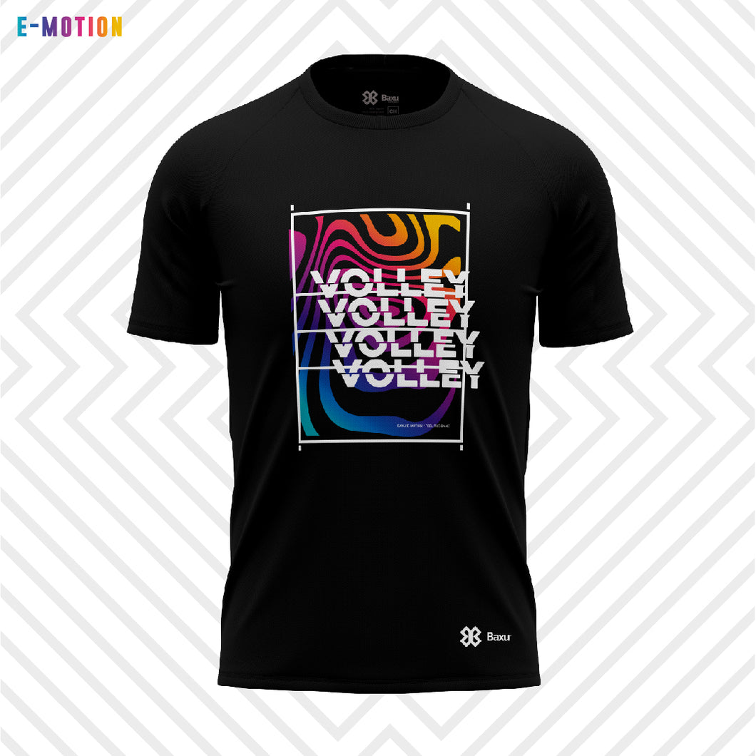 Playera Unisex Voleibol - Baxu - E Motion - Volley Flow - Negro