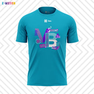 Playera Unisex Voleibol - Baxu - E Motion - Volleyphoria - Turquesa / Rosa