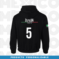 Sudadera Deportiva Unisex - Baxu - México Pro - Negro - PERSONALIZADO