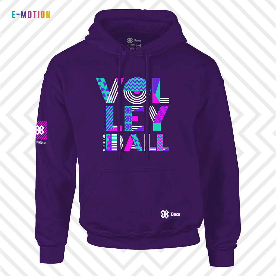 Sudadera Unisex Voleibol - Baxu - E Motion - Joy - Morado/Rosa