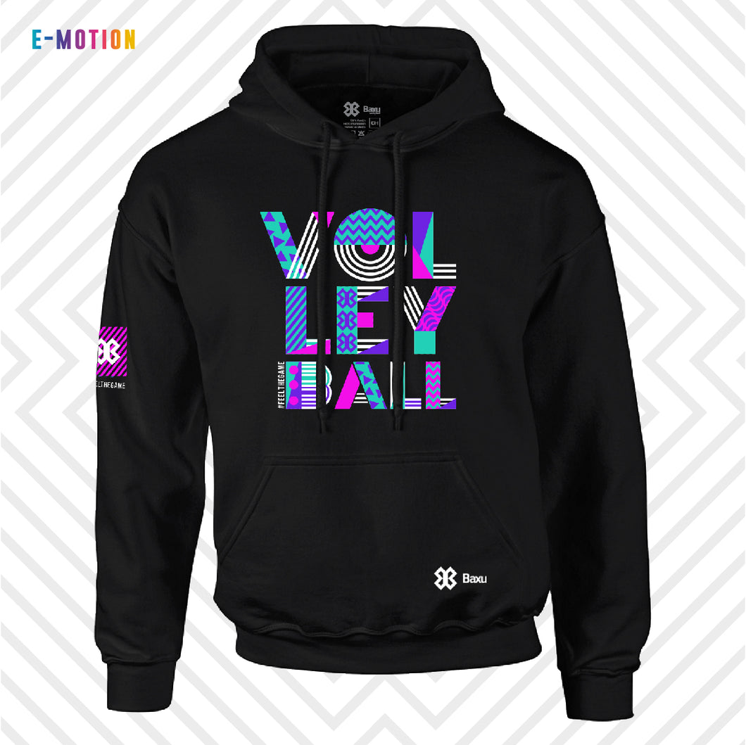 Sudadera Unisex Voleibol - Baxu - E Motion - Joy - Negro/Rosa