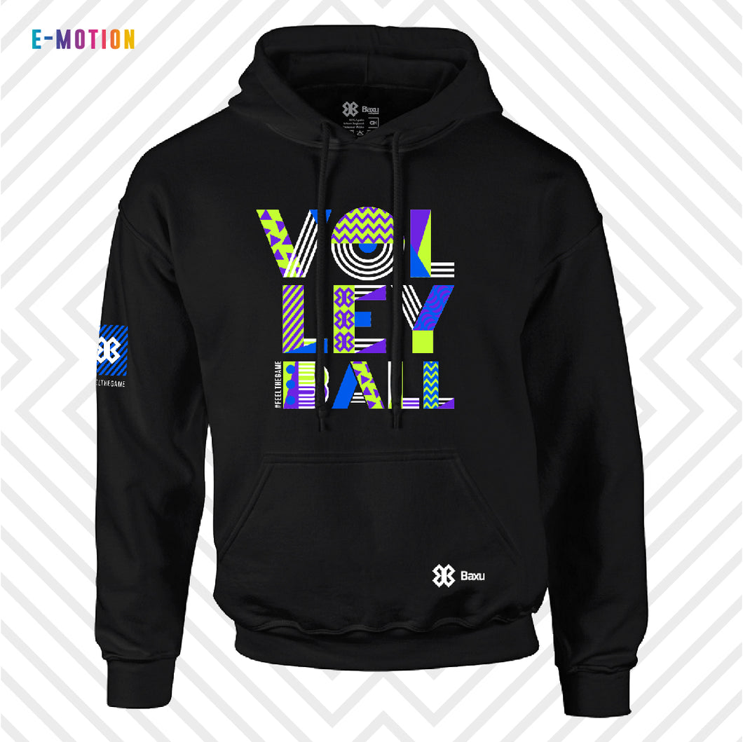 Sudadera Unisex Voleibol - Baxu - E Motion - Joy - Negro/Verde