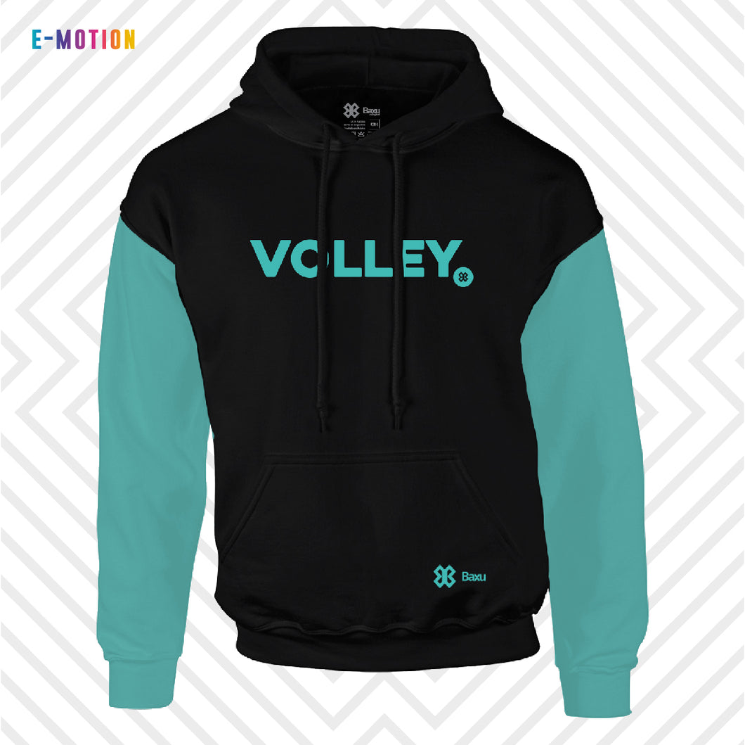 Sudadera Unisex Voleibol - Baxu - E Motion - Point - Negro/Menta