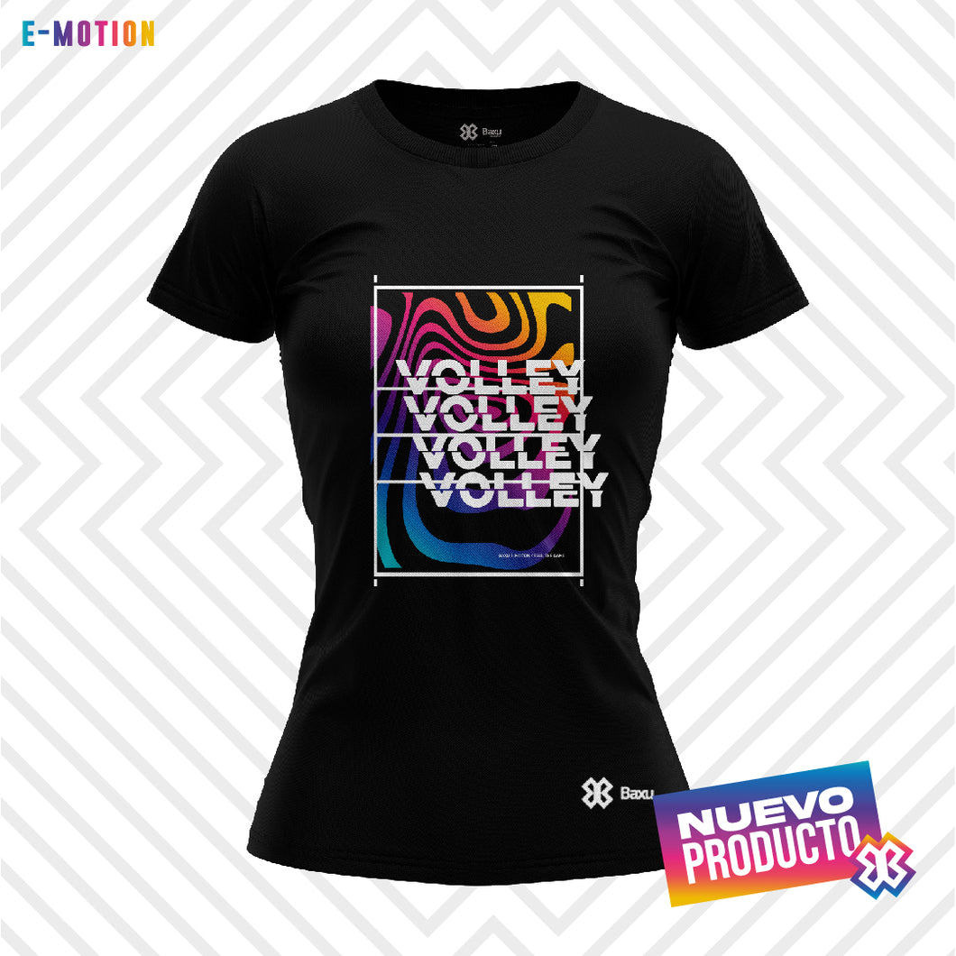 Blusa Mujer Voleibol - Baxu - E Motion - Volley Flow - Negro