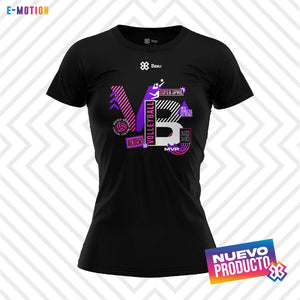 Blusa Mujer Voleibol - Baxu - E Motion - Volleyphoria - Negro / Rosa