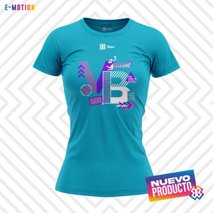 Blusa Mujer Voleibol - Baxu - E Motion - Volleyphoria - Turquesa / Rosa