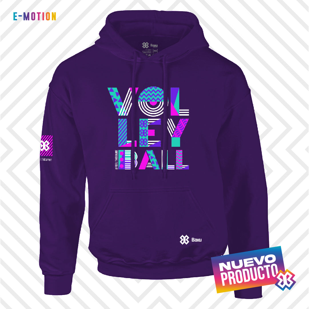 Sudadera Unisex Voleibol Baxu E Motion Joy Morado Rosa
