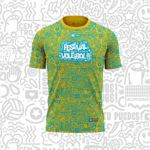 Playera conmemorativa Baxu - Festival infantil y juvenil León 2023 - Verde - amarillo