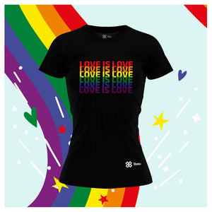 Blusa Pride Baxu - LOVE IS LOVE - Negro
