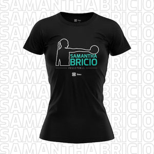 Blusa Mujer Voleibol - Baxu - Samantha Bricio SET 3 - Saque - Negro