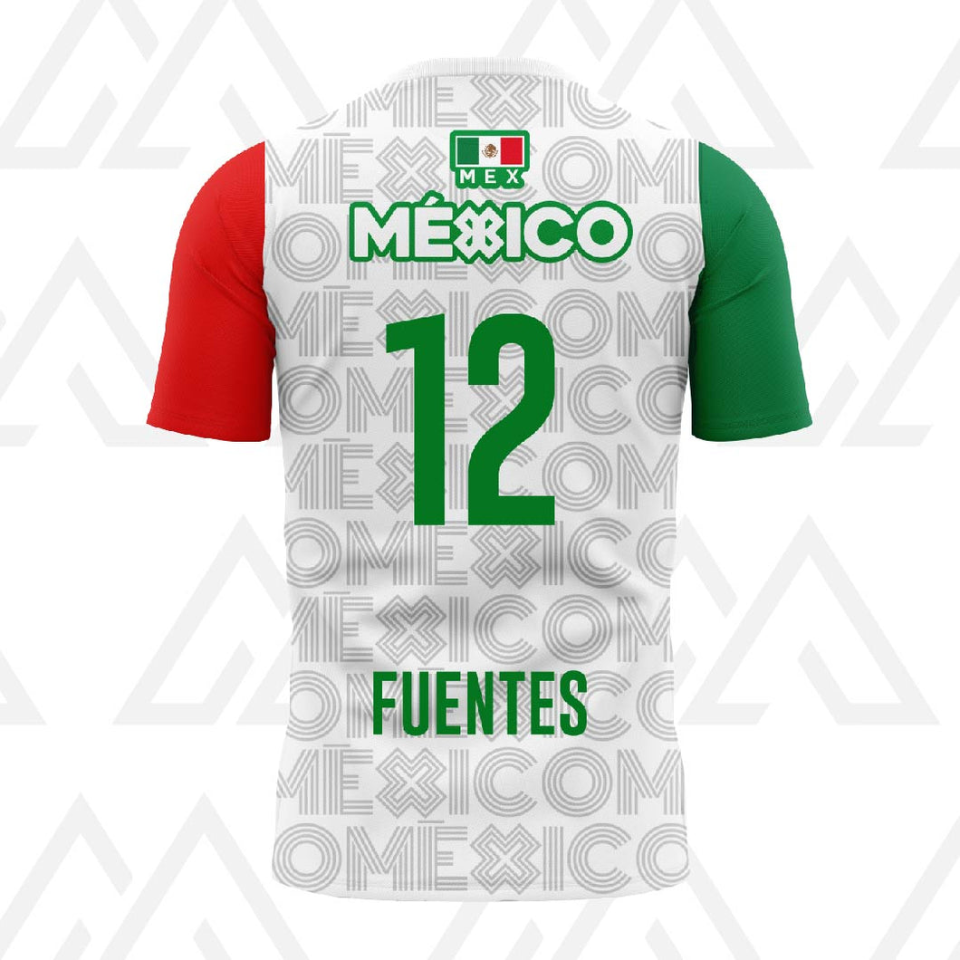 Jersey Deportivo Unisex - Baxu - Selección México Pro Edición Mauro Isaac Fuentes - Sport Sec - Blanco
