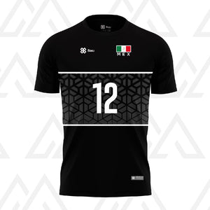 Jersey Deportivo Unisex - Baxu - Mexico - Selección Mexicana Edición Mauro Isaac Fuentes- Sport Sec - Negro