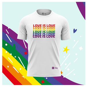Playera Pride Baxu - LOVE IS LOVE - Blanco