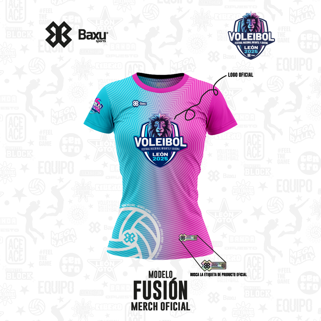 Blusa - Full Print - NACIONAL INFANTIL Y JUVENIL 2025 - FUSIÓN - Turquesa/Rosa