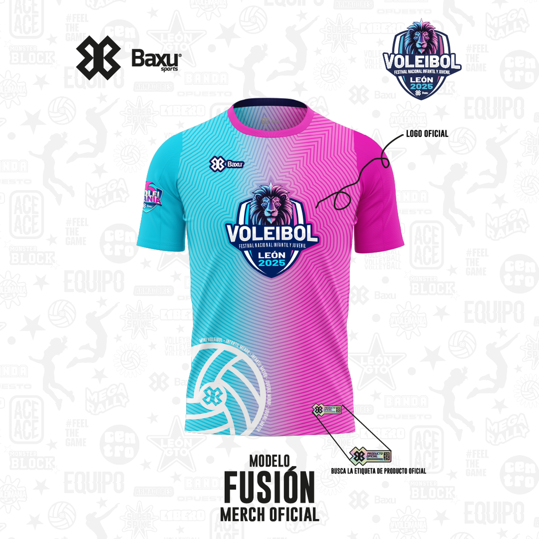 Playera - Full Print - NACIONAL INFANTIL Y JUVENIL 2025 - FUSIÓN - Turquesa/Rosa