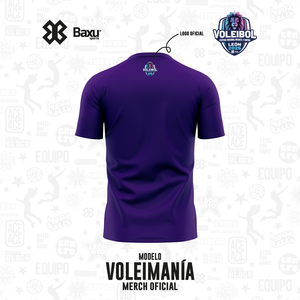 Playera - Algodón - NACIONAL INFANTIL Y JUVENIL 2025 - FUSIÓN - VOLEIMANÍA - Morado
