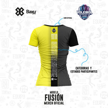 Cargar imagen en el visor de la galería, Blusa - Full Print - NACIONAL INFANTIL Y JUVENIL 2025 - FUSIÓN - Negro/Amarillo

