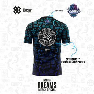 Playera - Full Print - NACIONAL INFANTIL Y JUVENIL 2025 - DREAMS - Negro