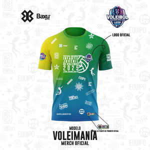 Playera - Full Print - NACIONAL INFANTIL Y JUVENIL 2025 - VOLEIMANÍA - Amarillo