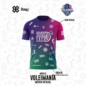 Playera - Full Print - NACIONAL INFANTIL Y JUVENIL 2025 - VOLEIMANÍA - Morado