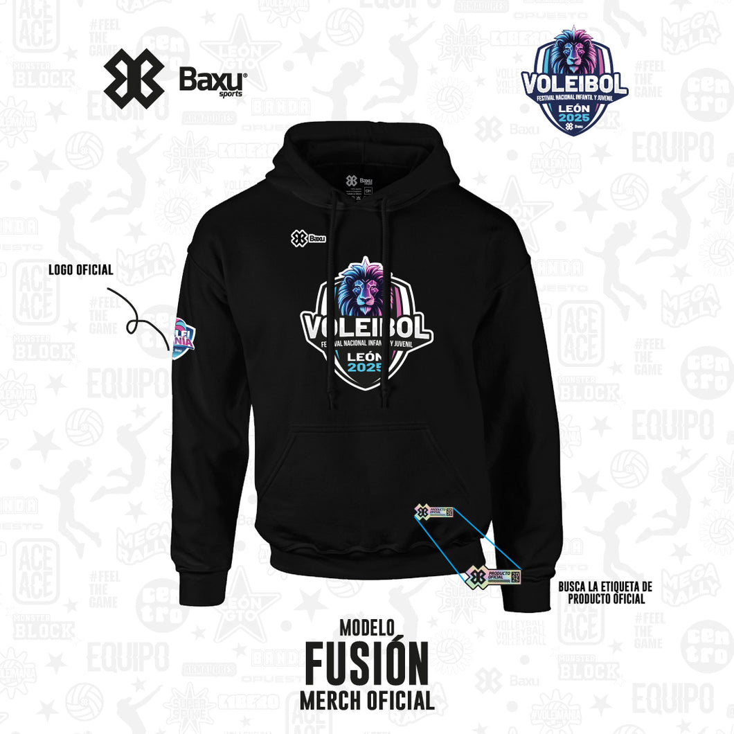 Sudadera - NACIONAL INFANTIL Y JUVENIL 2025 - FUSIÓN - Negro