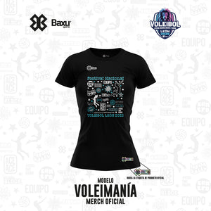 Blusa - Algodón - NACIONAL INFANTIL Y JUVENIL 2025 - FUSIÓN - VOLEIMANÍA - Negro