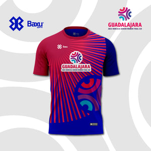 Jersey Unisex Deportivo - Full Print - Baxu - NORCECA Volleyball Women Final Six - Azul/Rosa