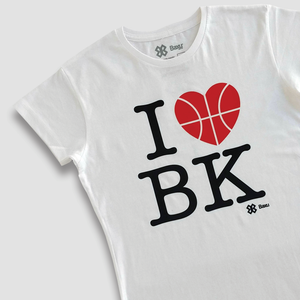 Blusa Dama Basquetbol - I love Basketball - Blanca