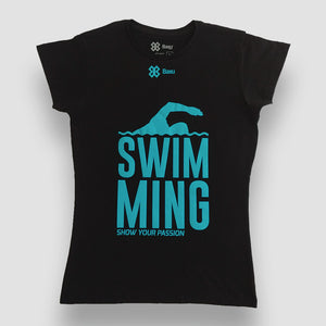Blusa Dama Natación - Show Swimming - Negro