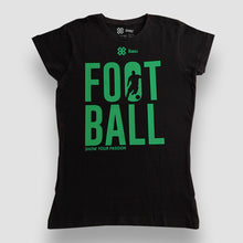 Cargar imagen en el visor de la galería, Blusa Dama Futbol - Show Football - Negro con Verde
