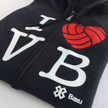 Cargar imagen en el visor de la galería, Sudadera Voleibol con cierre - I LOVE VB - Negro
