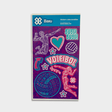 Cargar imagen en el visor de la galería, Kit de Stickers Voleibol - Fusión - Morado
