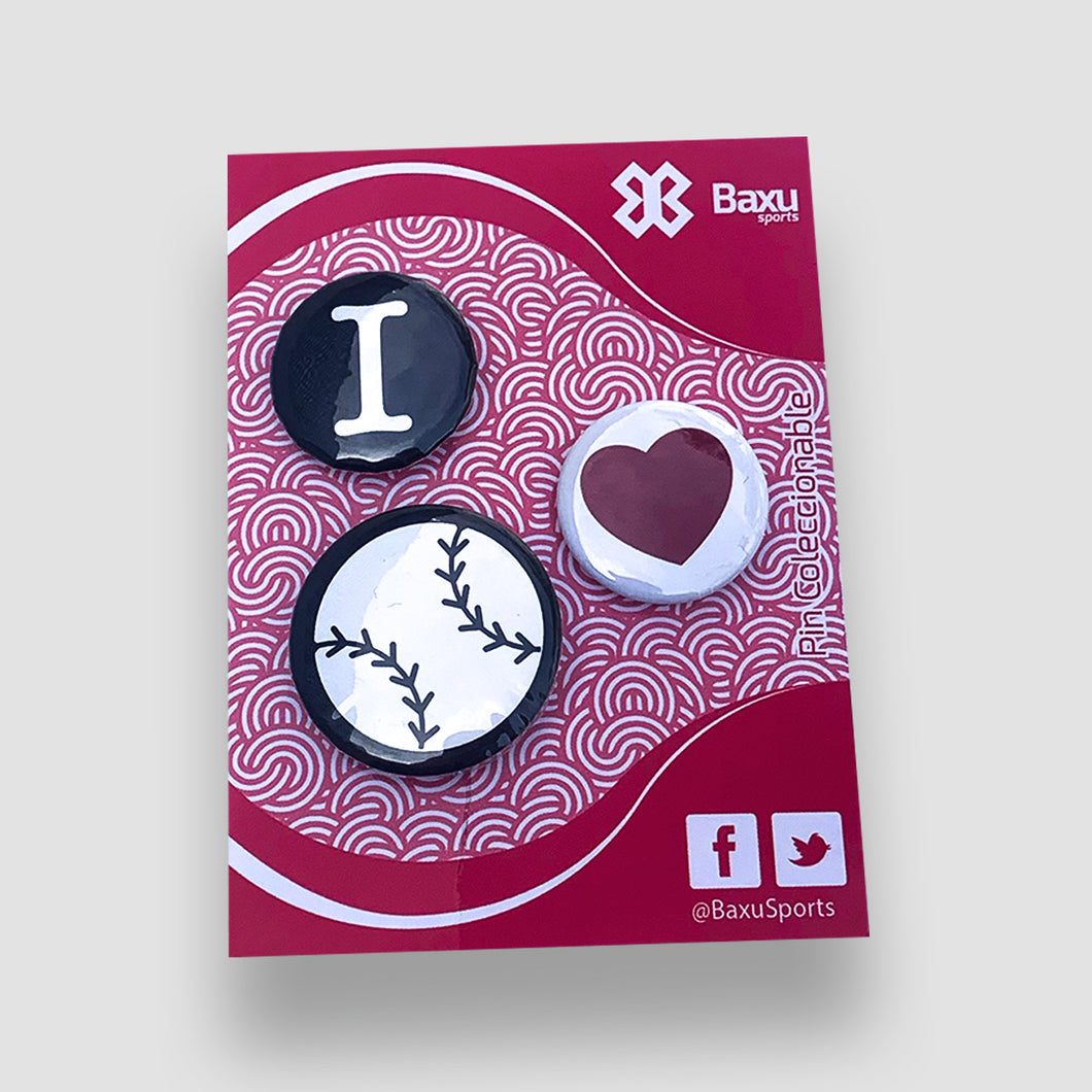 Kit de Pins Béisbol - I Love Baseball