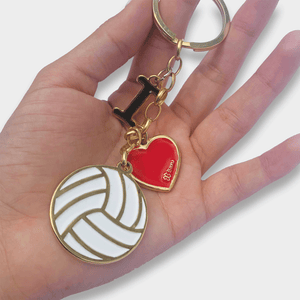 Llavero Voleibol - I love Volleyball - Dorado