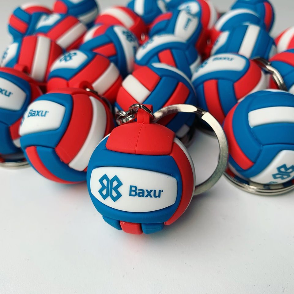 Llavero Voleibol - Balón Baxu - Azul/Rojo