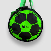 Cargar imagen en el visor de la galería, Maleta Cilíndrica Futbol - Football - Negro - Verde neón
