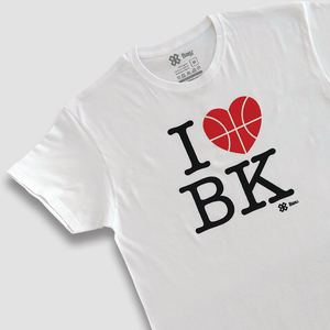 Playera Unisex Basquetbol - I love Basketball - Blanco
