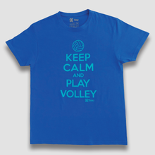Cargar imagen en el visor de la galería, Playera Voleibol Unisex - Keep Calm and Play Volley - Azul Rey
