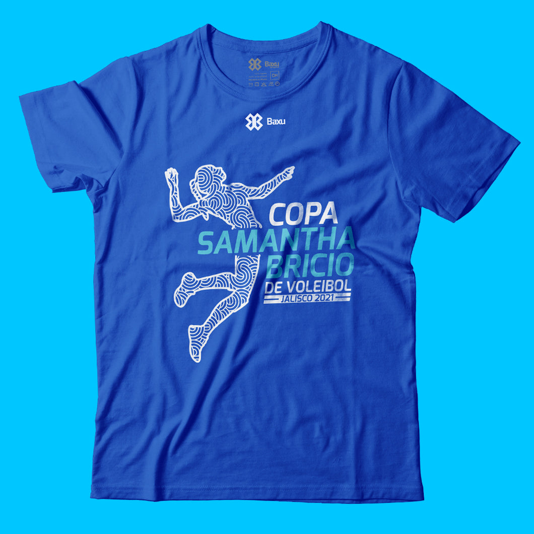 Playera Voleibol - Baxu - Copa Samantha Bricio 2021 -  Azul Rey - Edición Limitada