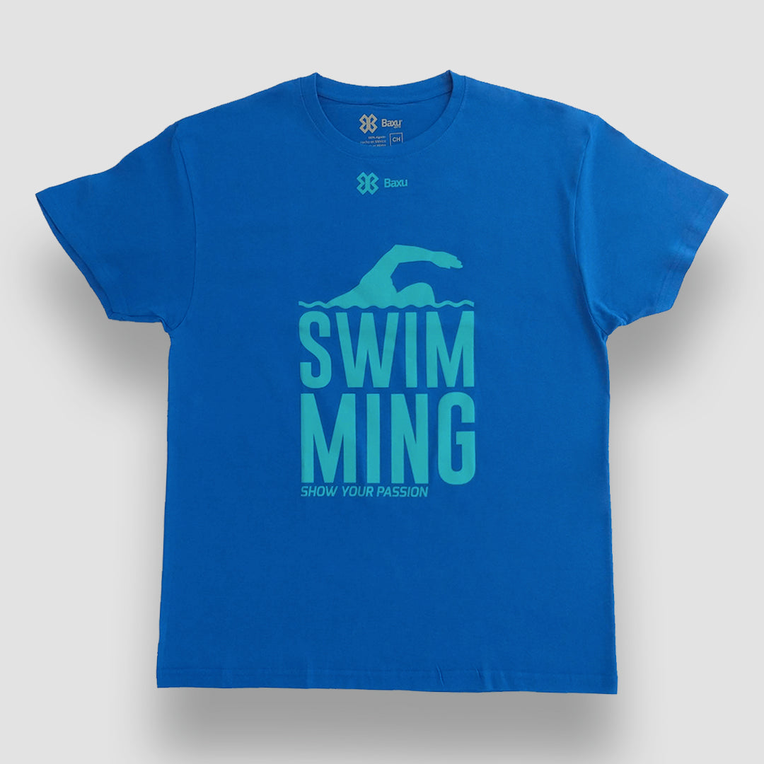 Playera Unisex Nataci n Show Swimming Azul rey Baxu