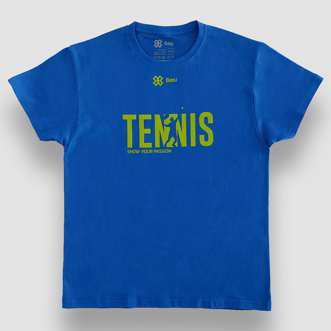 Playera Unisex Tenis - Show Tennis - Azul rey