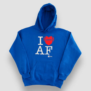 Sudadera Unisex Fútbol Americano - I Love American Football - Azul rey