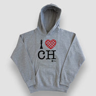 Sudadera Unisex Ajedrez - I Love Chess - Gris jaspe