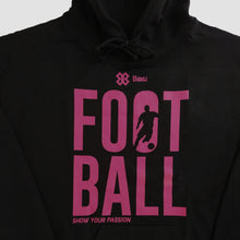 Cargar imagen en el visor de la galería, Sudadera Unisex Futbol - Show Football - Negro con Rosa
