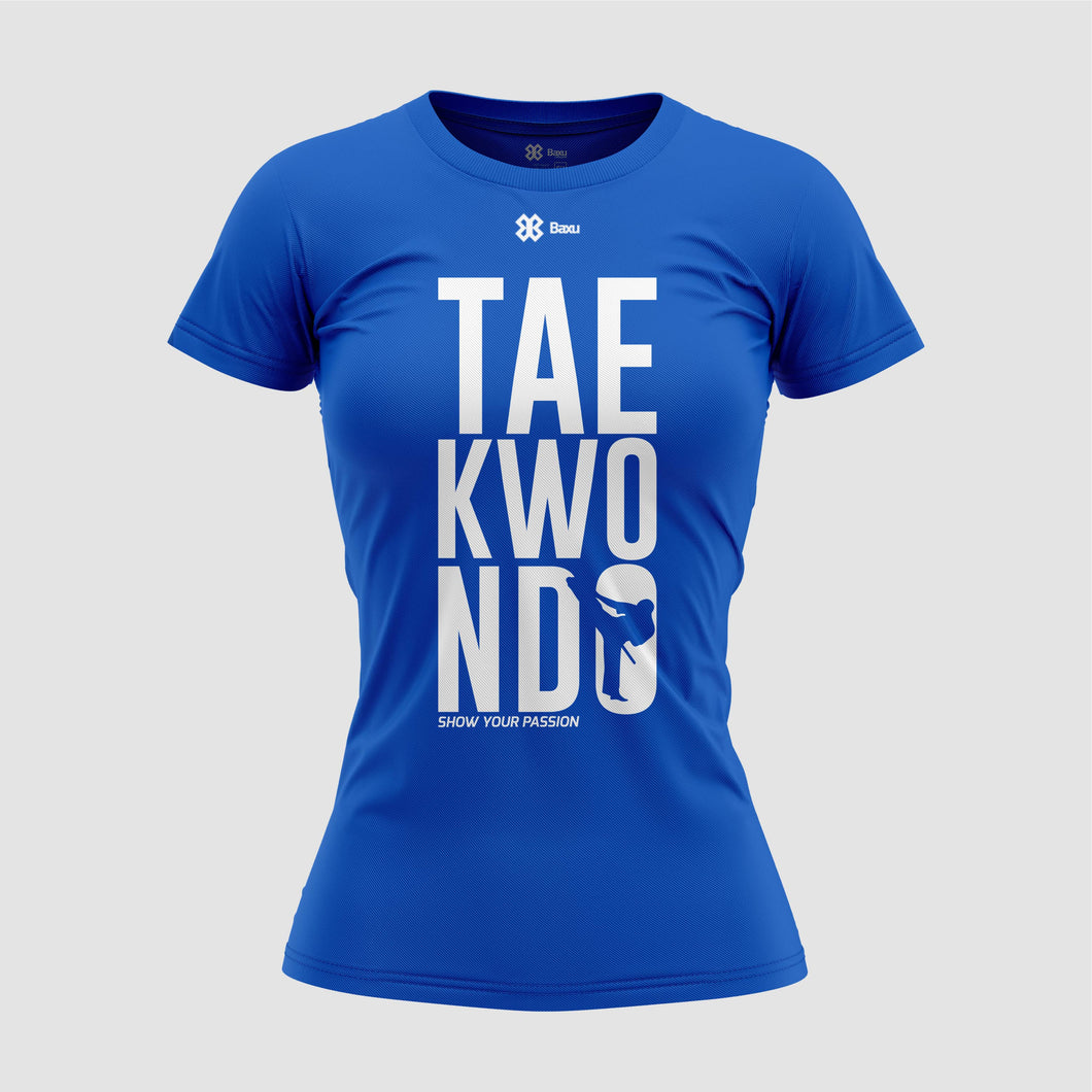 Blusa Dama Taekwondo - Show Tae Kwon Do - Azul rey